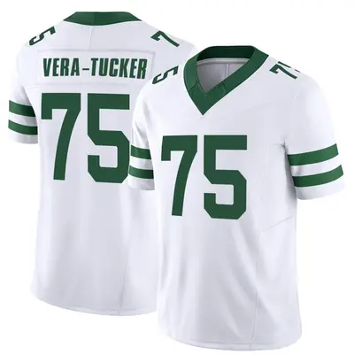 Men's Game Alijah Vera-Tucker New York Jets White Legacy Jersey