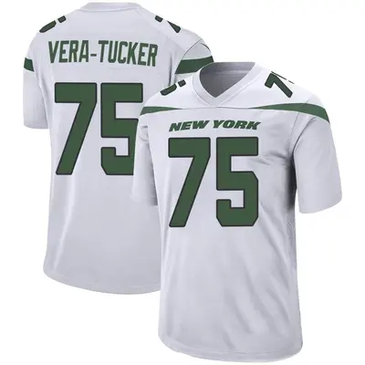 Men's Game Alijah Vera-Tucker New York Jets White Spotlight Jersey