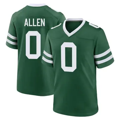 Men's Game Braelon Allen New York Jets Green Legacy Jersey