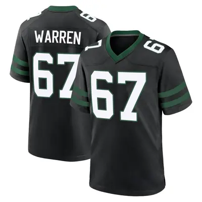 Men's Game Carter Warren New York Jets Black Legacy Alternate Jersey