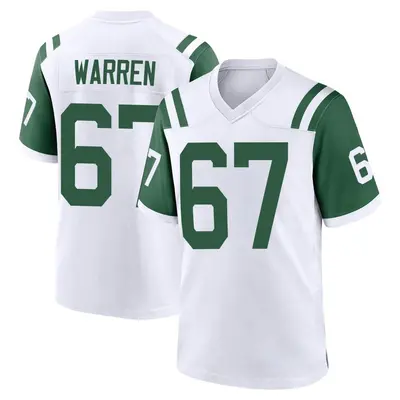 Men's Game Carter Warren New York Jets White Classic Alternate Jersey