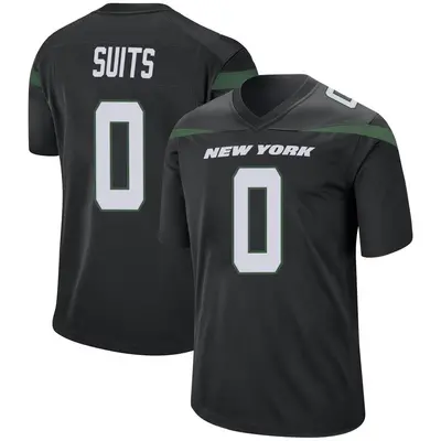 Men's Game Colby Suits New York Jets Black Stealth Jersey