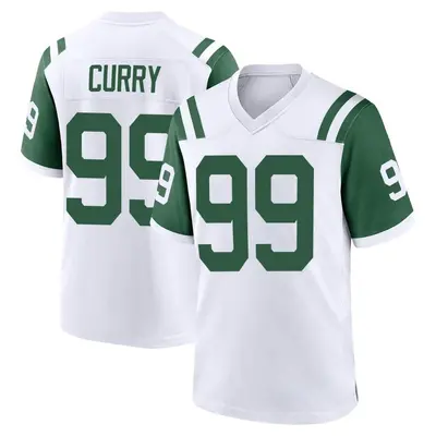 Men's Game Vinny Curry New York Jets White Classic Alternate Jersey