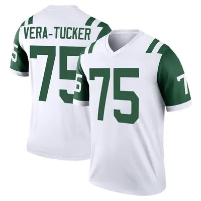 Men's Legend Alijah Vera-Tucker New York Jets White Classic Alternate Jersey