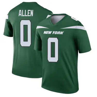 Men's Legend Braelon Allen New York Jets Green Gotham Player Jersey