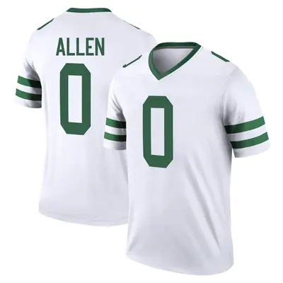 Men's Legend Braelon Allen New York Jets White Legacy Jersey