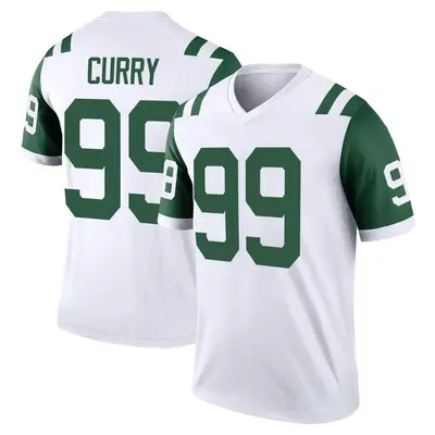 Men's Legend Vinny Curry New York Jets White Classic Alternate Jersey