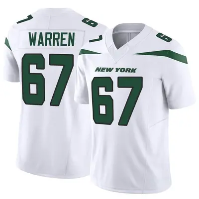 Men's Limited Carter Warren New York Jets White Vapor F.U.S.E. Jersey