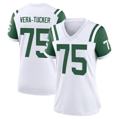 Women's Game Alijah Vera-Tucker New York Jets White Classic Alternate Jersey