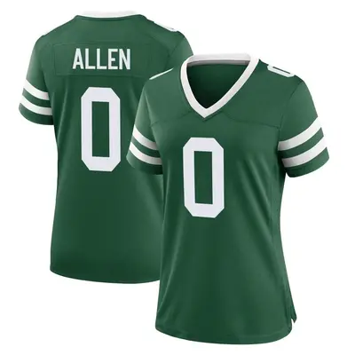 Women's Game Braelon Allen New York Jets Green Legacy Jersey