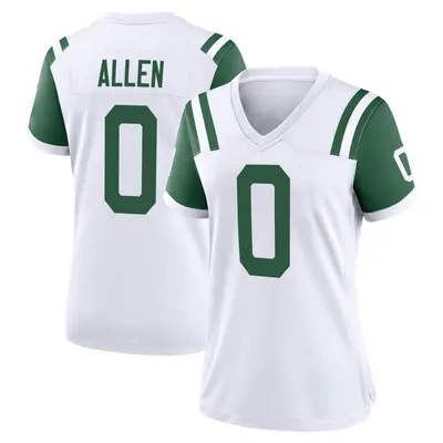 Women's Game Braelon Allen New York Jets White Classic Alternate Jersey