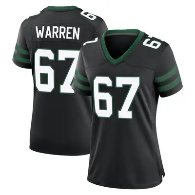 Women's Game Carter Warren New York Jets Black Legacy Alternate Jersey