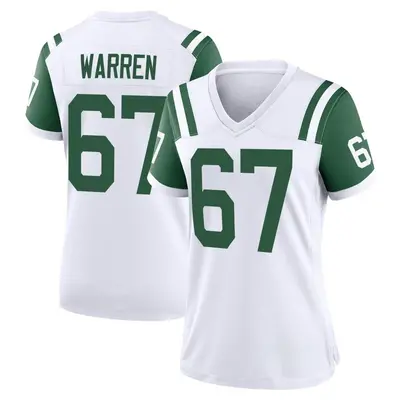 Women's Game Carter Warren New York Jets White Classic Alternate Jersey