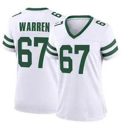 Women's Game Carter Warren New York Jets White Legacy Jersey