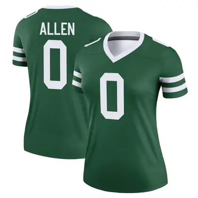 Women's Legend Braelon Allen New York Jets Green Legacy Jersey