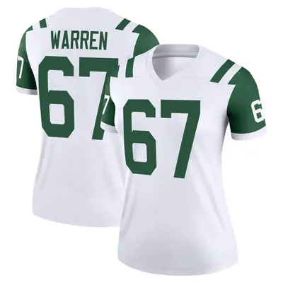 Women's Legend Carter Warren New York Jets White Classic Alternate Jersey