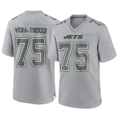 Youth Game Alijah Vera-Tucker New York Jets Gray Atmosphere Fashion Jersey