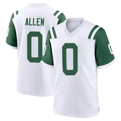 Youth Game Braelon Allen New York Jets White Classic Alternate Jersey