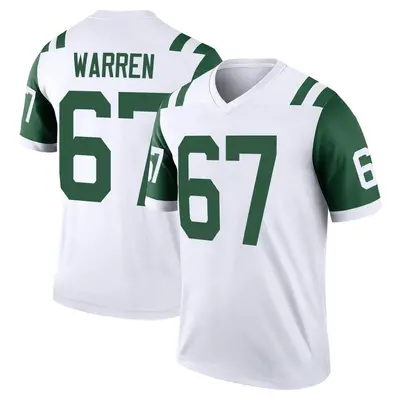 Youth Legend Carter Warren New York Jets White Classic Alternate Jersey